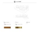 5-Sitzer-Ecksofa Kamel/Gold - 138x302x166 cm