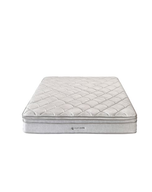 Matelas hybride multicouche avec ressorts ensachés et mousse blanc - 54x180x200 cm
