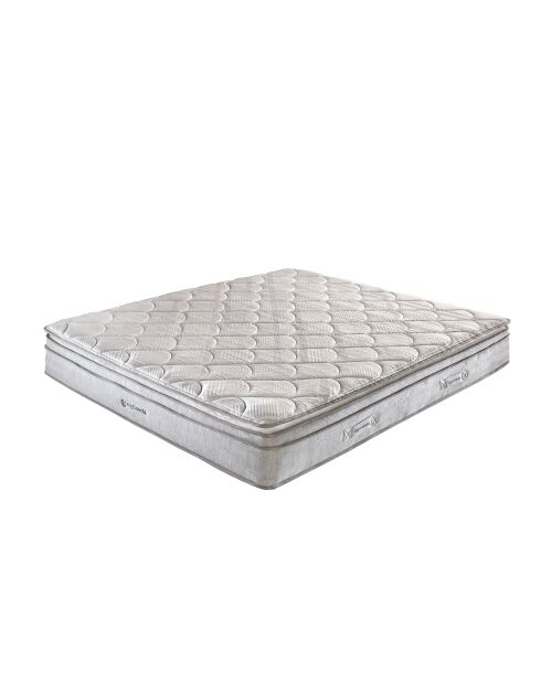 Matelas hybride multicouche avec ressorts ensachés et mousse blanc - 54x180x200 cm