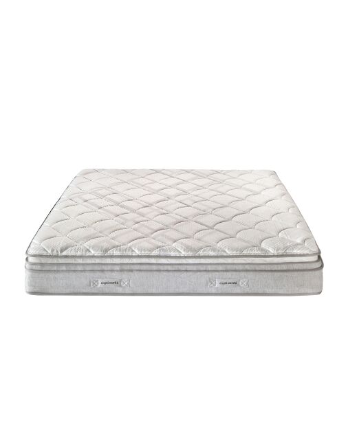 Matelas hybride multicouche avec ressorts ensachés et mousse blanc - 54x180x200 cm