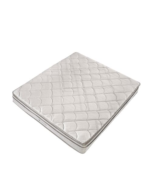 Matelas hybride multicouche avec ressorts ensachés et mousse blanc - 54x180x200 cm