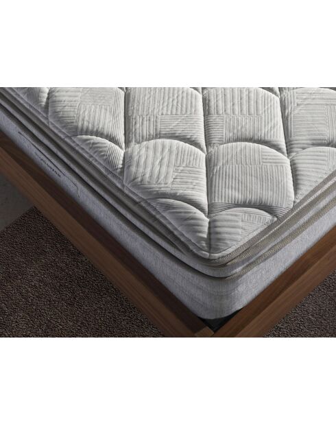 Matelas hybride multicouche avec ressorts ensachés et mousse blanc - 54x180x200 cm