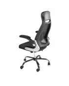 Fauteuil de bureau pivotant  noir/acier - 12x66x62 cm