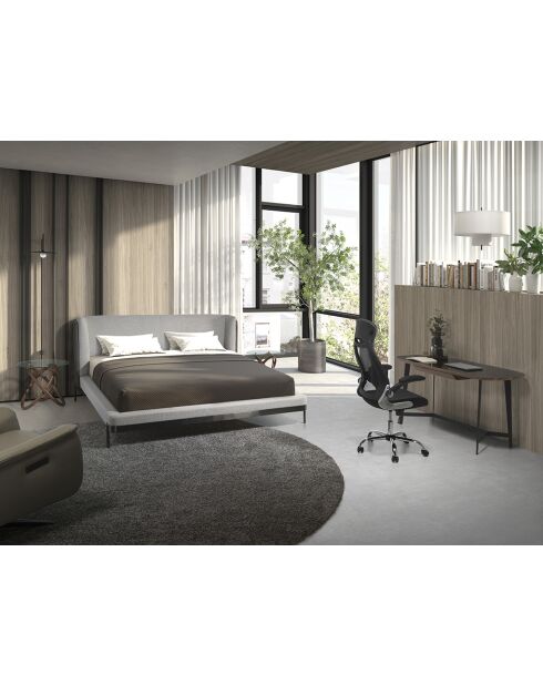 Fauteuil de bureau pivotant  noir/acier - 12x66x62 cm