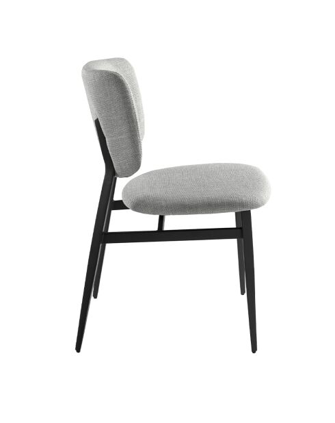 Hellgrauer/schwarzer Stuhl - 7,5x48x60 cm