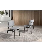 Silla gris claro/negro - 7,5x48x60 cm