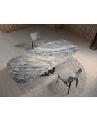 Silla gris claro/negro - 7,5x48x60 cm