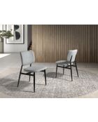 Silla gris claro/negro - 7,5x48x60 cm