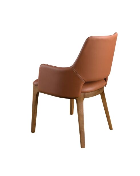 Chaise avec accoudoirs  brun/noyer - 7x54x61 cm