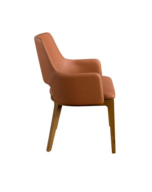 Chaise avec accoudoirs  brun/noyer - 7x54x61 cm