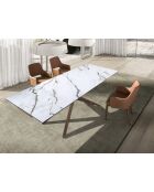Chaise avec accoudoirs  brun/noyer - 7x54x61 cm