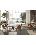 Chaise avec accoudoirs  brun/noyer - 7x54x61 cm