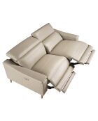 3-zits relaxbank grijs/honing - 107x208x104 cm
