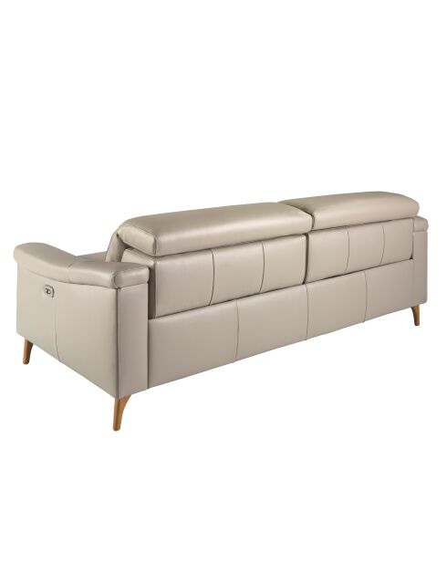 Sofá relax de 3 plazas gris/miel - 107x208x104 cm