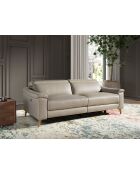 3-zits relaxbank grijs/honing - 107x208x104 cm
