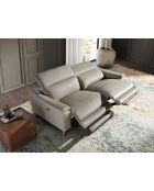 3-zits relaxbank grijs/honing - 107x208x104 cm