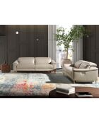 3-zits relaxbank grijs/honing - 107x208x104 cm
