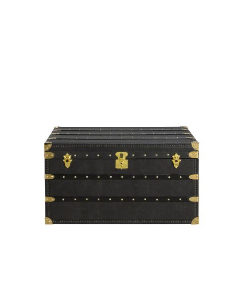 Coffre  noir/or - 31x93x54 cm