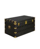 Coffre  noir/or - 31x93x54 cm