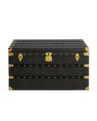 Coffre  noir/or - 31x93x54 cm