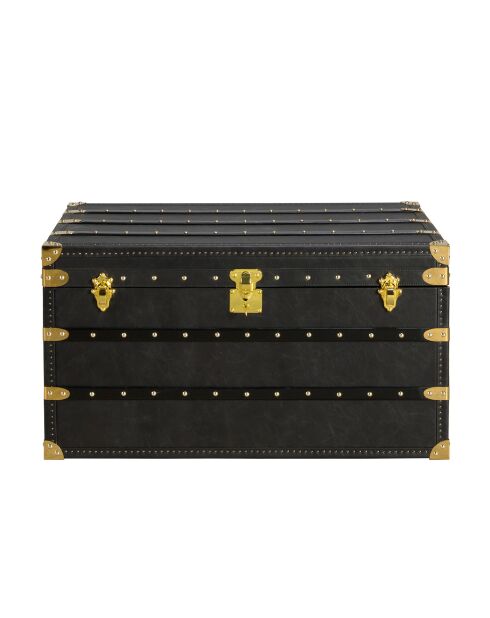 Coffre  noir/or - 31x93x54 cm