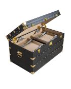 Coffre  noir/or - 31x93x54 cm