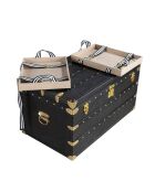 Coffre  noir/or - 31x93x54 cm