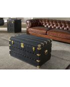 Coffre  noir/or - 31x93x54 cm