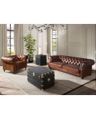 Coffre  noir/or - 31x93x54 cm