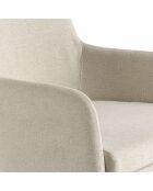 Beige/nussbaumfarbener Stuhl - 5,5x60x48 cm