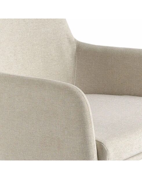 Silla beige/nogal - 5,5x60x48 cm