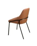 Oranje/zwarte kunstleren stoel - 8x53x59 cm