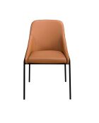 Oranje/zwarte kunstleren stoel - 8x53x59 cm