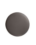 Pouf assise revêtue de similicuir gris foncé gris/noir - 14x43x43 cm