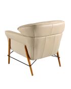 Poltrona in pelle con braccioli sabbia/miele - 25x86x85 cm