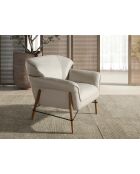 Poltrona in pelle con braccioli sabbia/miele - 25x86x85 cm