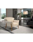 Poltrona in pelle con braccioli sabbia/miele - 25x86x85 cm