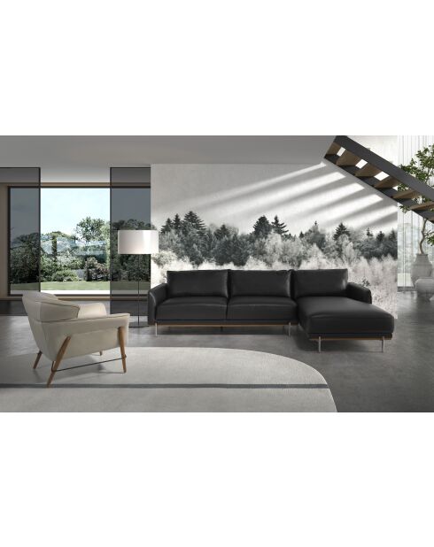 Poltrona in pelle con braccioli sabbia/miele - 25x86x85 cm