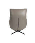 Verstelbare draaibare leren fauteuil met armleuningen donkergrijs - 33x69x86 cm