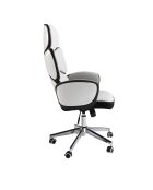 Drehbarer Bürosessel aus grau/weißem Stahl - 16x64x69 cm