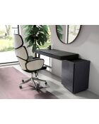 Drehbarer Bürosessel aus grau/weißem Stahl - 16x64x69 cm