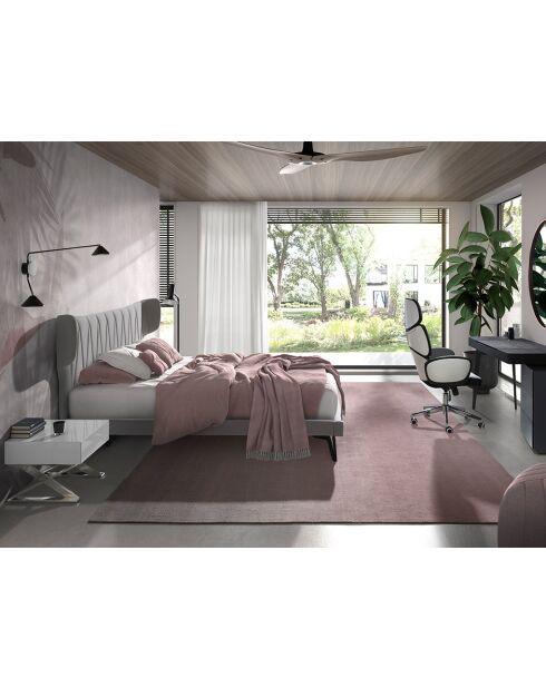 Draaibare bureaufauteuil grijs/wit/staal - 16x64x69 cm