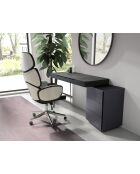 Drehbarer Bürosessel aus grau/weißem Stahl - 16x64x69 cm