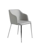 Stuhl mit Armlehnen grau/stahl - 8x51x56 cm