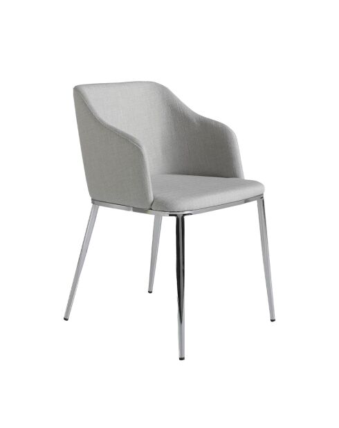 Stuhl mit Armlehnen grau/stahl - 8x51x56 cm