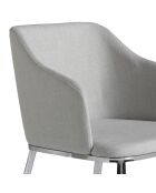 Stuhl mit Armlehnen grau/stahl - 8x51x56 cm