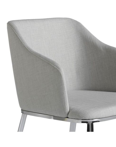 Stuhl mit Armlehnen grau/stahl - 8x51x56 cm