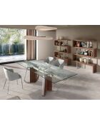 Stuhl mit Armlehnen grau/stahl - 8x51x56 cm