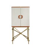 Buffet haut  gris clair/or - 70x82x53 cm