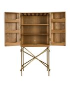 Buffet haut  gris clair/or - 70x82x53 cm